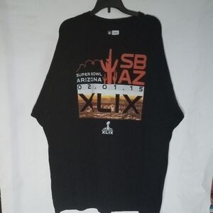 NFL TEAMS Arizona 02-2015 Super Bowl T-shirt , 2XL, Black, Pre_owned